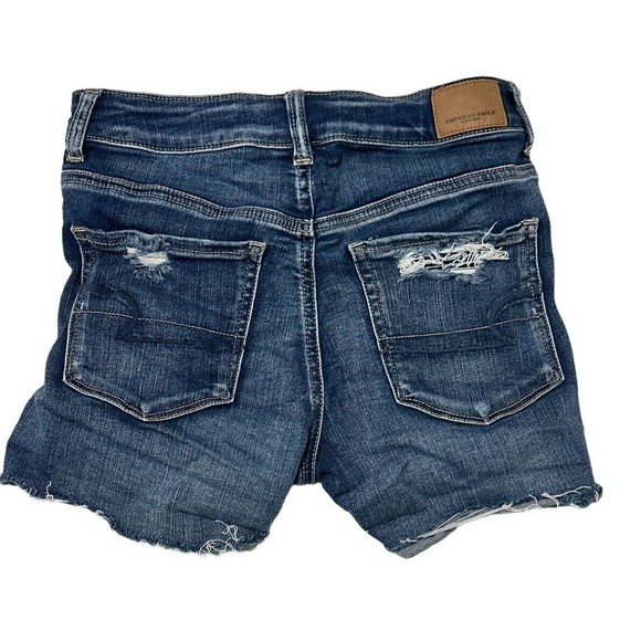 American Eagle Women Jeans Cut Off Next Level Stretch Shorts Inseam 4 Size 4 EUC - Picture 2 of 6